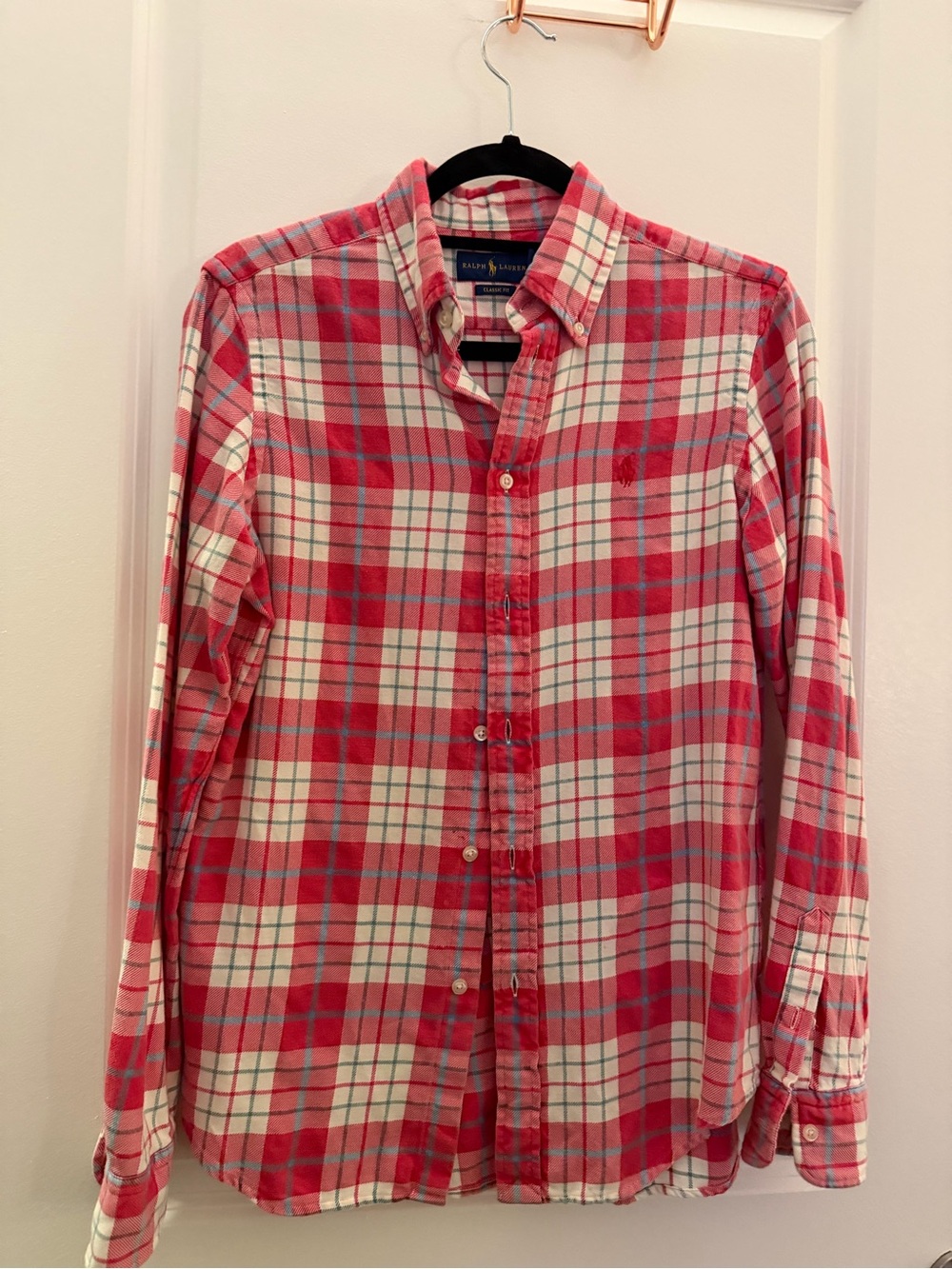 Ralph Lauren Classic Fit Plaid Shirt | Red/White/Blue Checkered